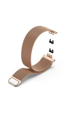 Huawei Watch Fit Elegant Kordon Hasır Metal Örgülü Ayarlanabilir Bronz krks1145075369813