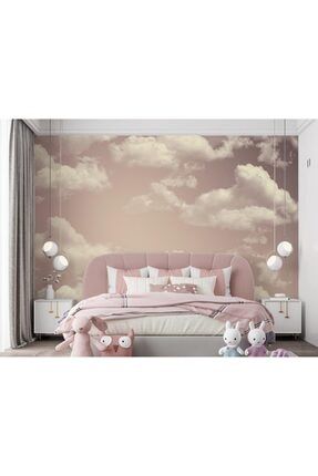 Renkli Bulutlar Kız Çocuk Odası Duvar Kağıdı cocuk-506
