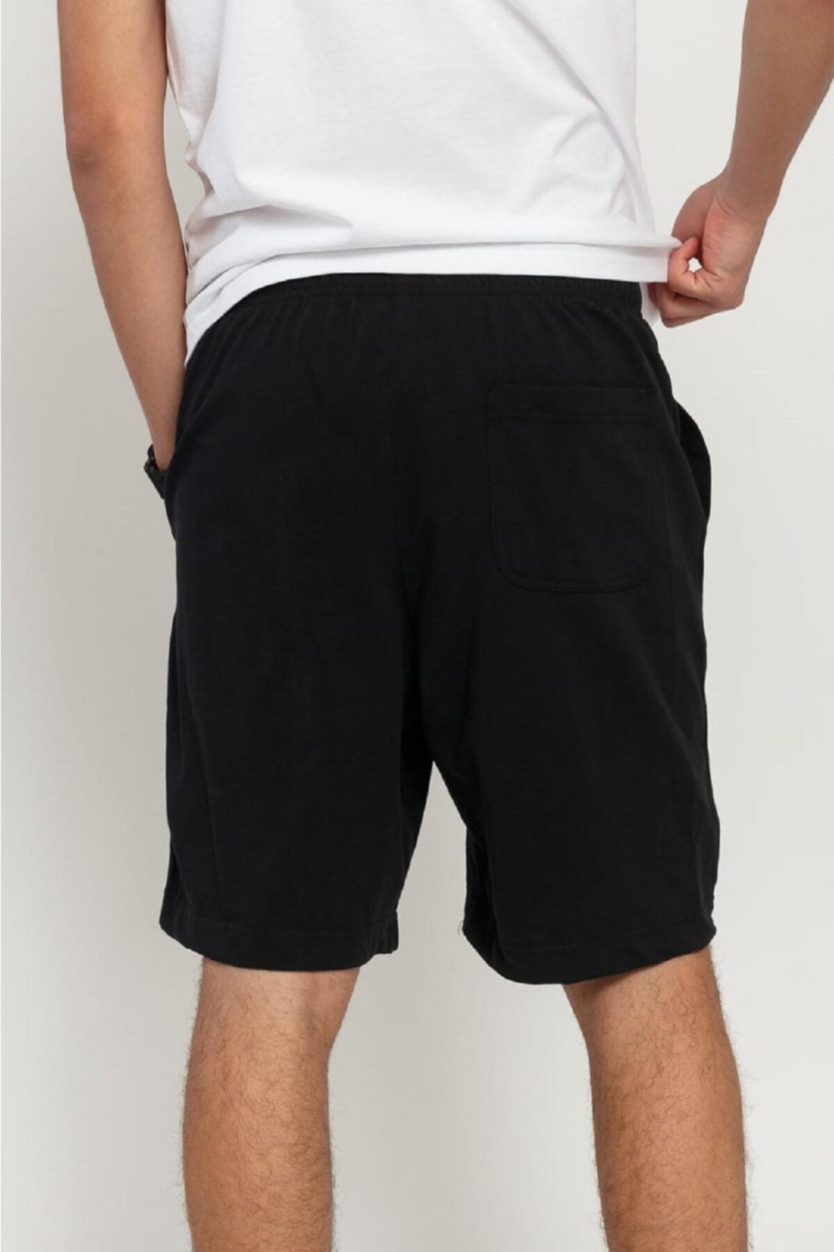 Nike Men s Black Swoosh Summer Thin Cotton Shorts Trendyol