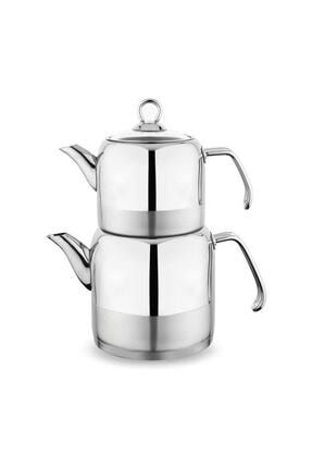 Ada Metal Çaydanlık Takımı Büyük 4 Parça - Inox 8682856055473