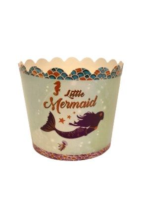 Deniz Kızı Konseptli Temalı Kek Kabı Ikramlık Muffin Kalıbı Cupcake Stand Kapsülü 25 Adet HZRKARAKTERCUPCAKE