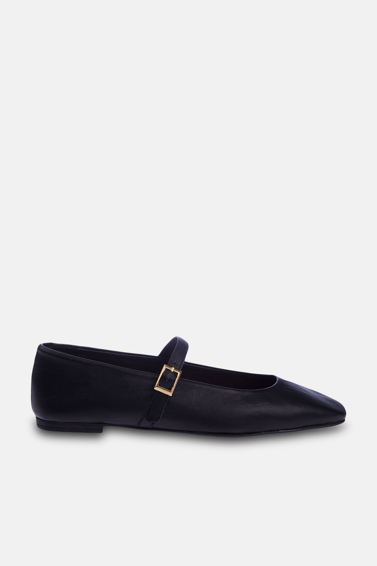 TRENDYOL SHOES-Schwarze Damen-Ballerinas aus echtem Leder mit quadratischer Zehenpartie TAKSS24BE00001 5