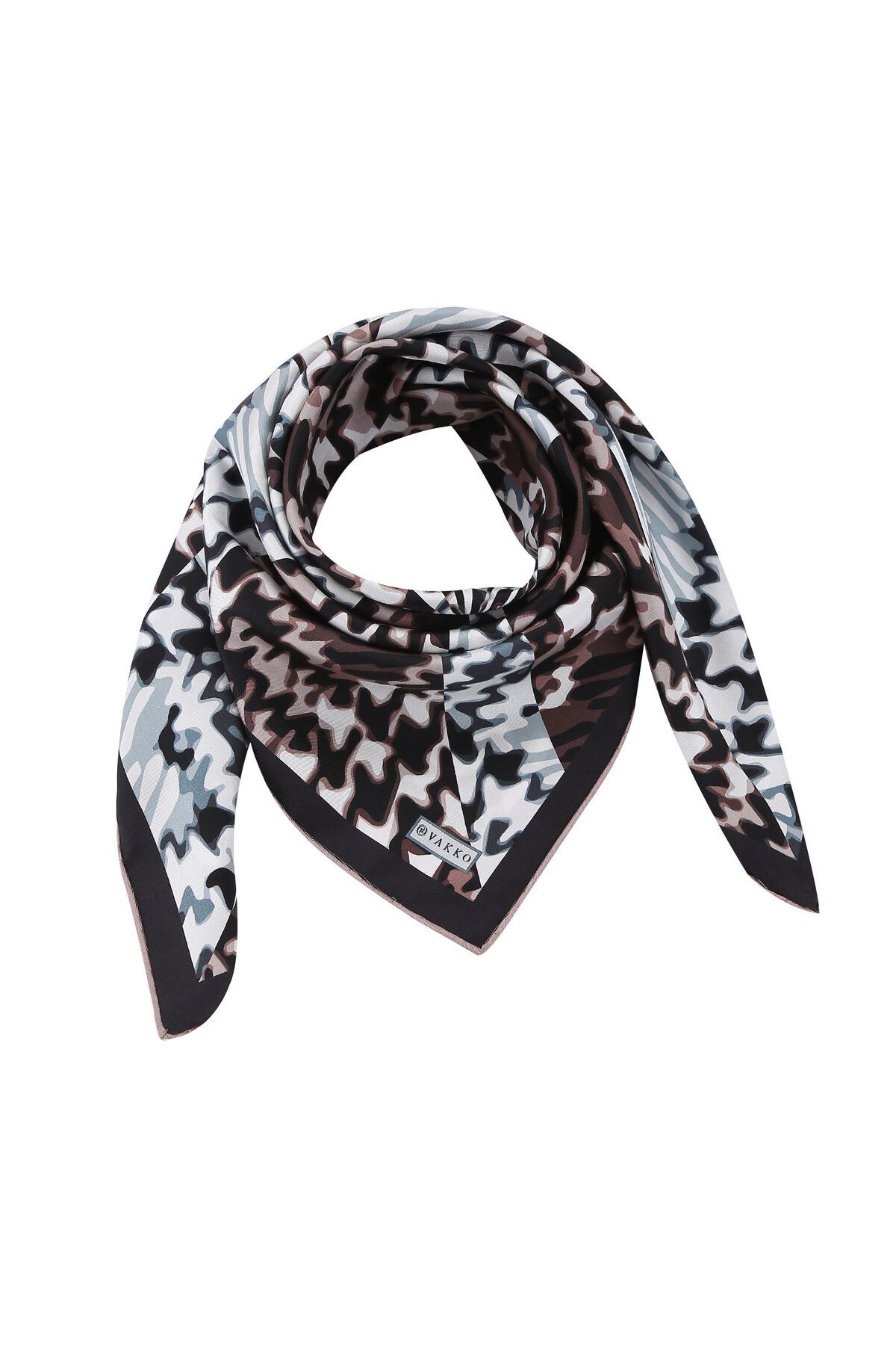 Vakko روسری ابریشمی با طرح Houndstooth