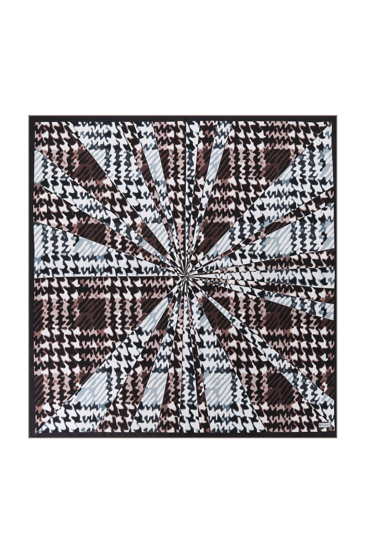 Vakko روسری ابریشمی با طرح Houndstooth