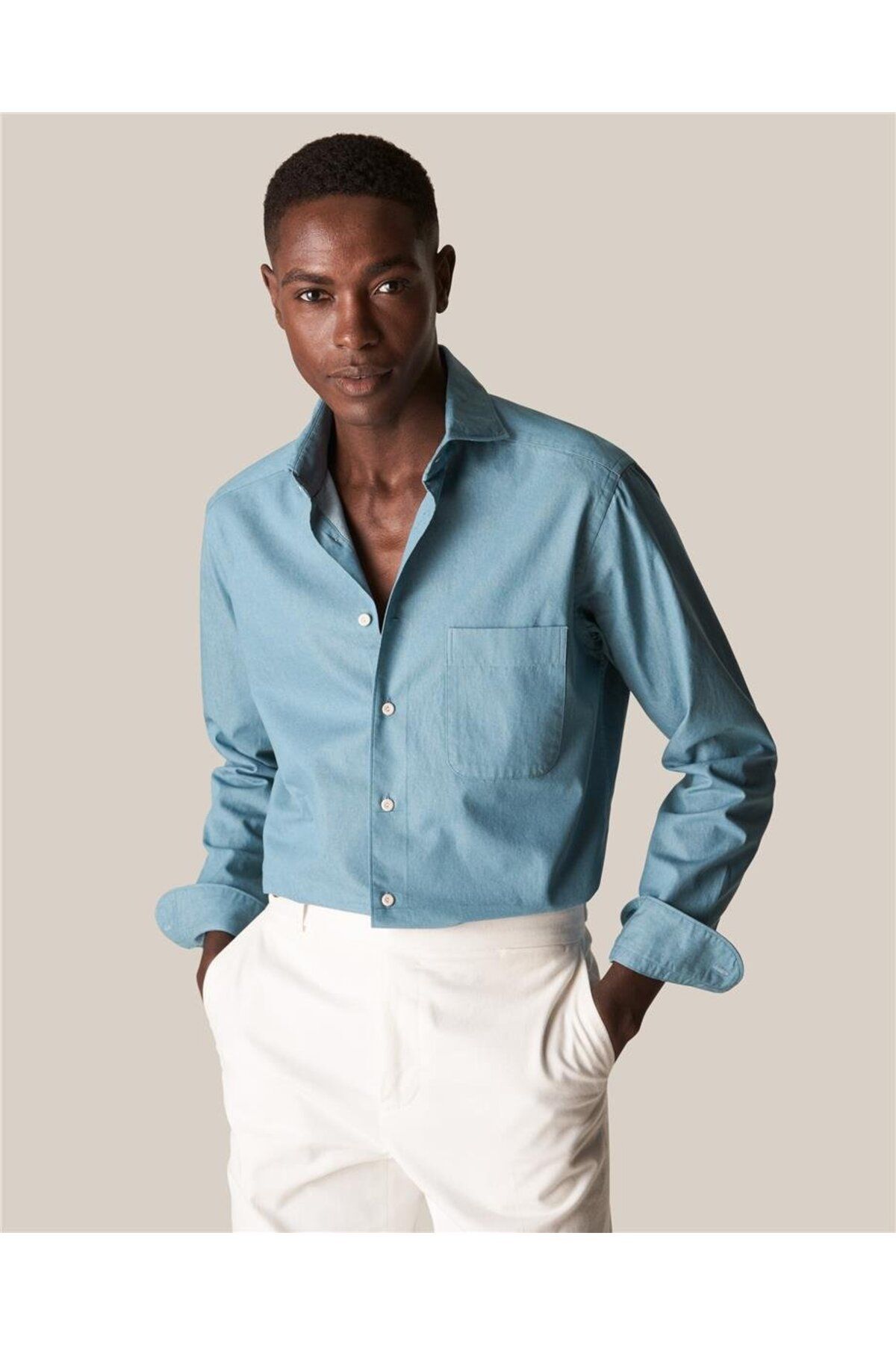 Eton Blue Denim Shirt Trendyol