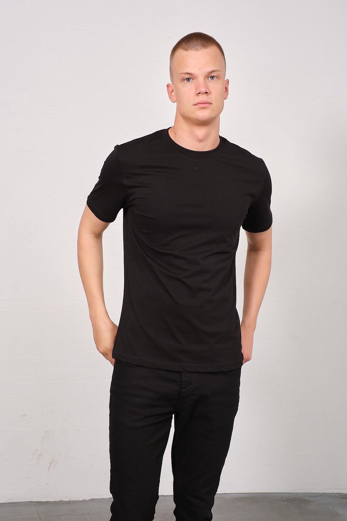 C&City-2-teiliges T-Shirt-Set mit Rundhalsausschnitt für Herren – 990 Grau/Schwarz, Regular Fit 6