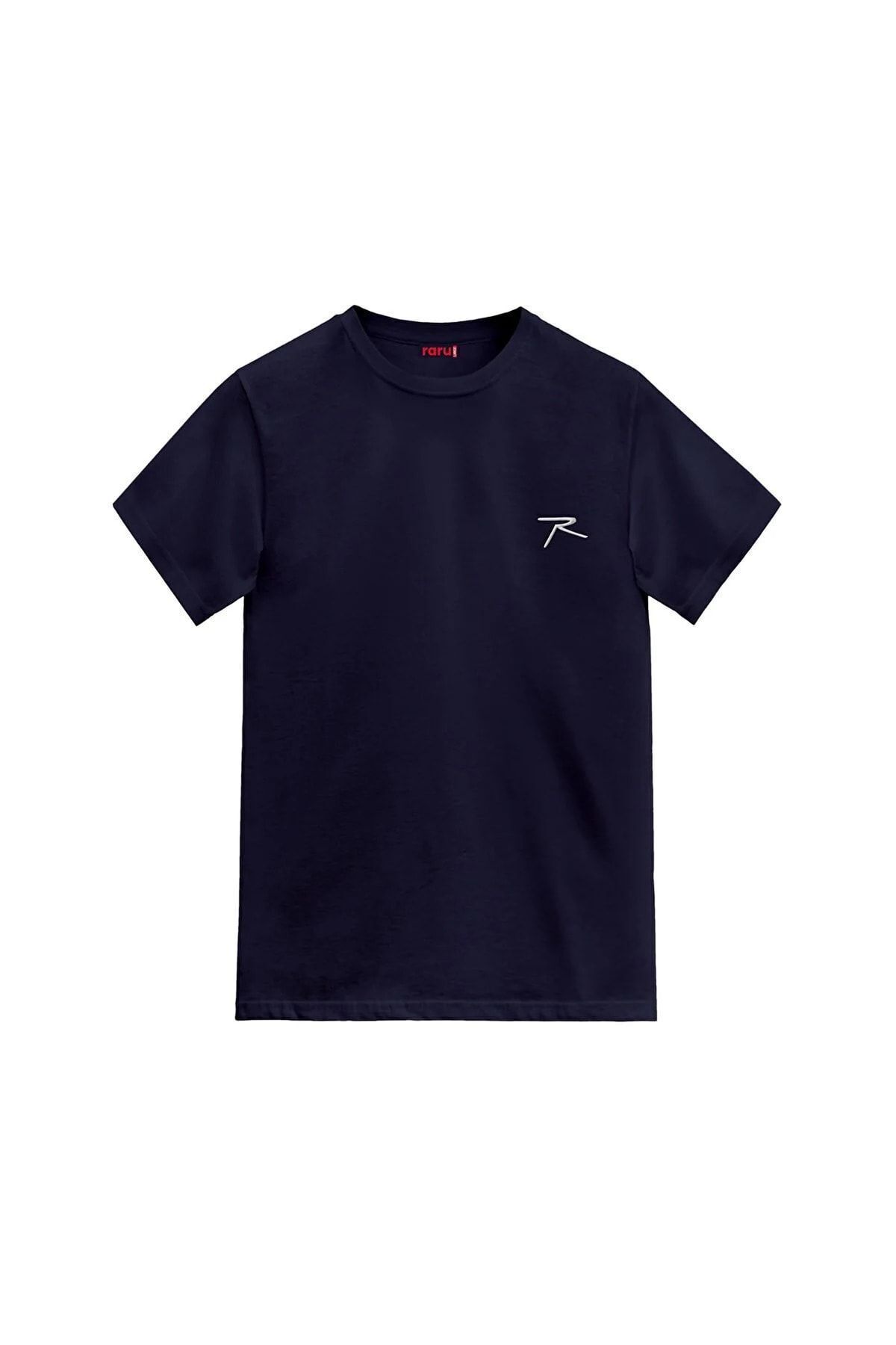 raru-AGNITIO Tricou casual pentru bărbați, bumbac, bleumarin 1