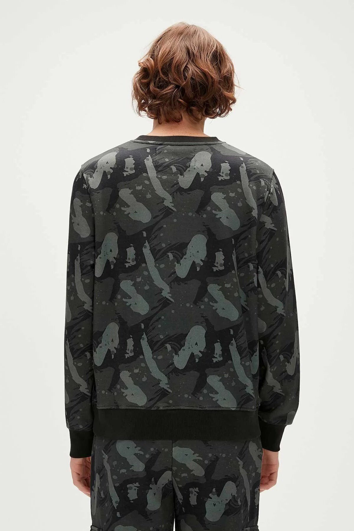 سویشرت مردانه آبی سرمه ای بد بیر | 23.02.12.015-C01 اورجینال - تصویر 2