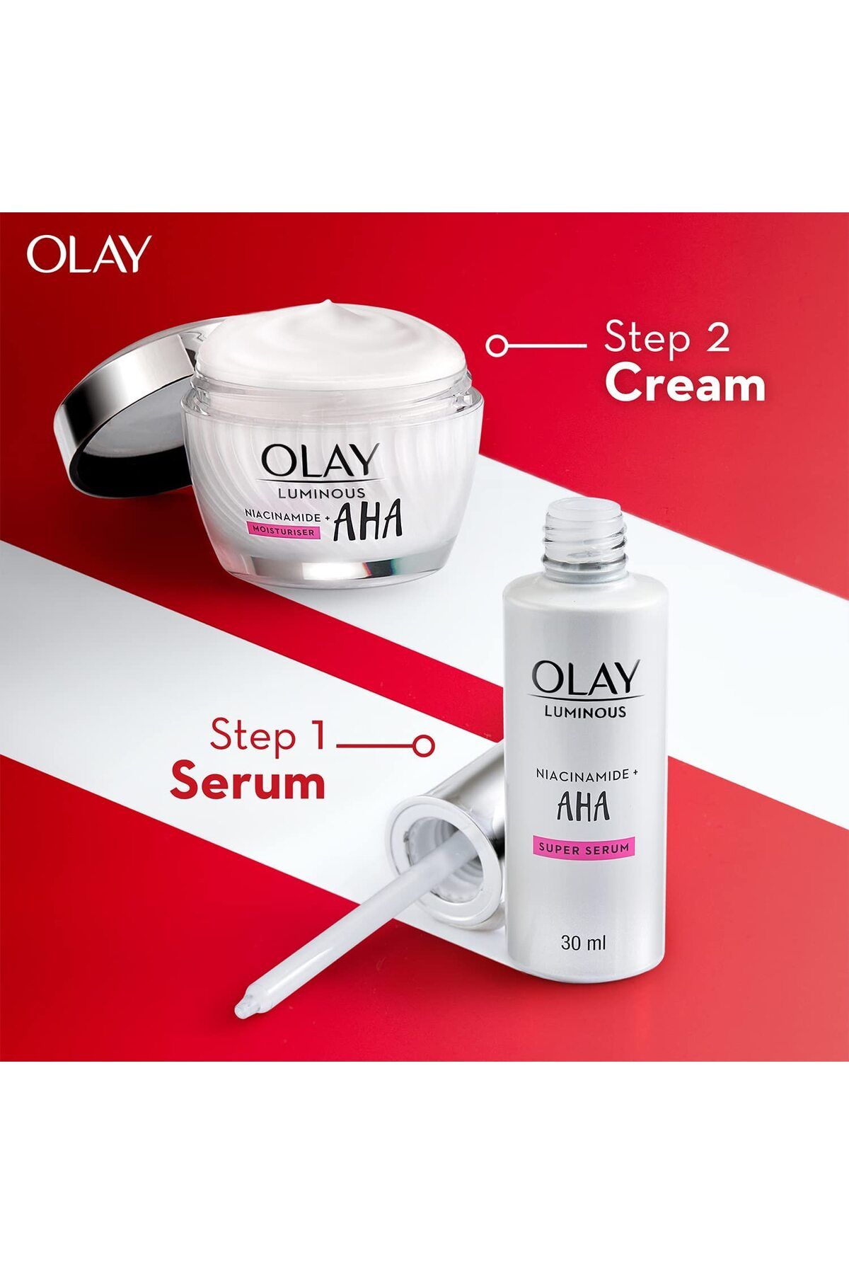 OLAY-Luminous Niacinamide + AHA Face Cream Moisturizer 50G 7