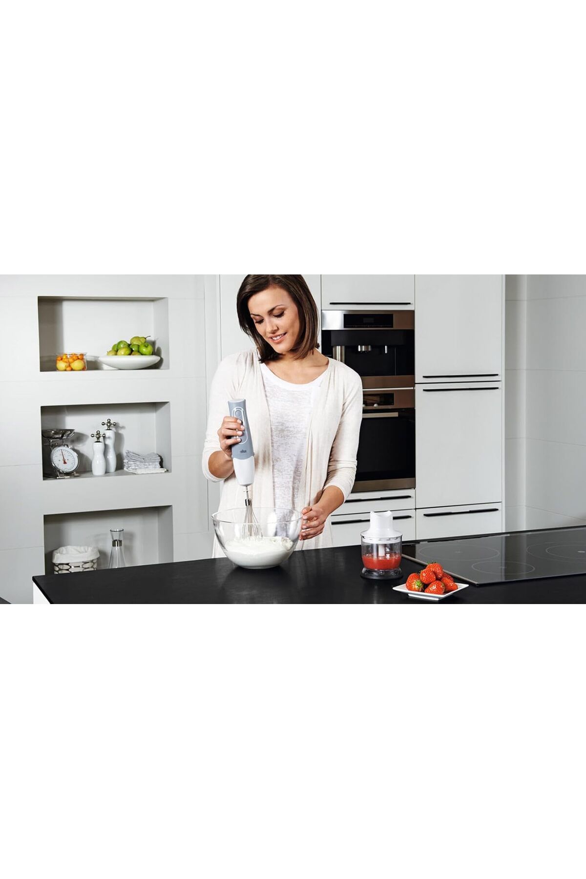 Braun-Hand Blender 500ml Chopper, PowerBell Plus, Splash Control, 21Speed, Whisk, Soft Grip  -MQ5235 6