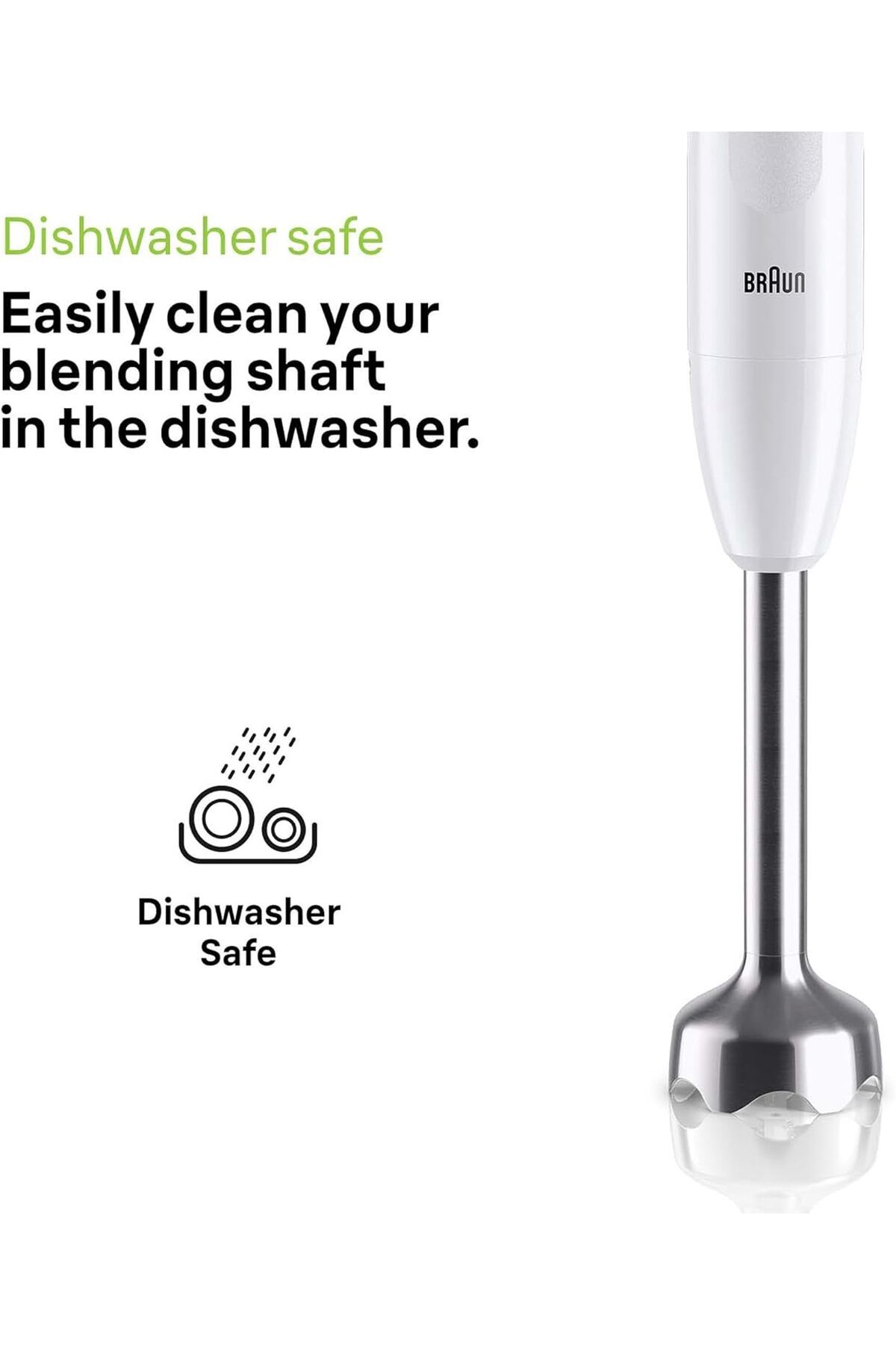 Braun-MultiQuick 1 Hand Blender, Chopper 350ml, Whisk, Lightweight, 600ml Beaker - MQ10.202M WH 6