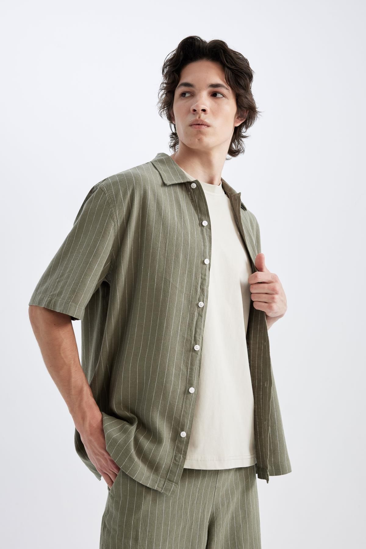 پیراهن مردانه دفاکتو | C1111AX24SM Defacto - Image 7