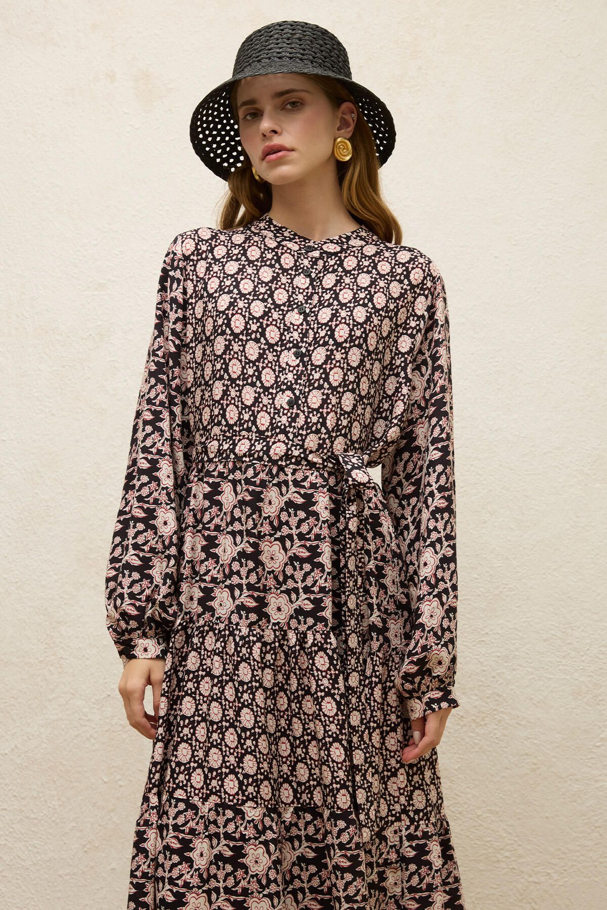 Manuka-Gaia Patterned Viscose Layered Dress 3
