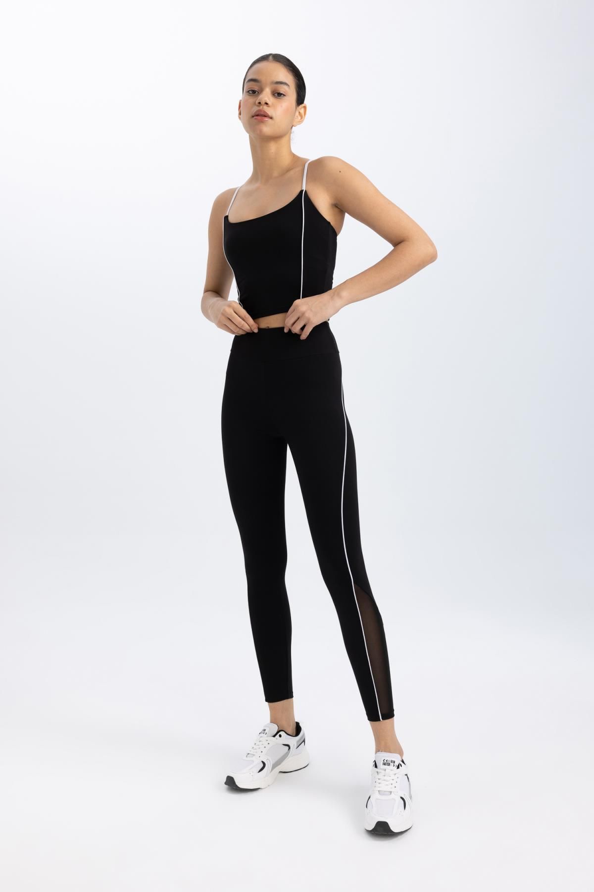 DeFacto-Fit Taillenbetonte Sportler Leggings C0561ax24sm 2