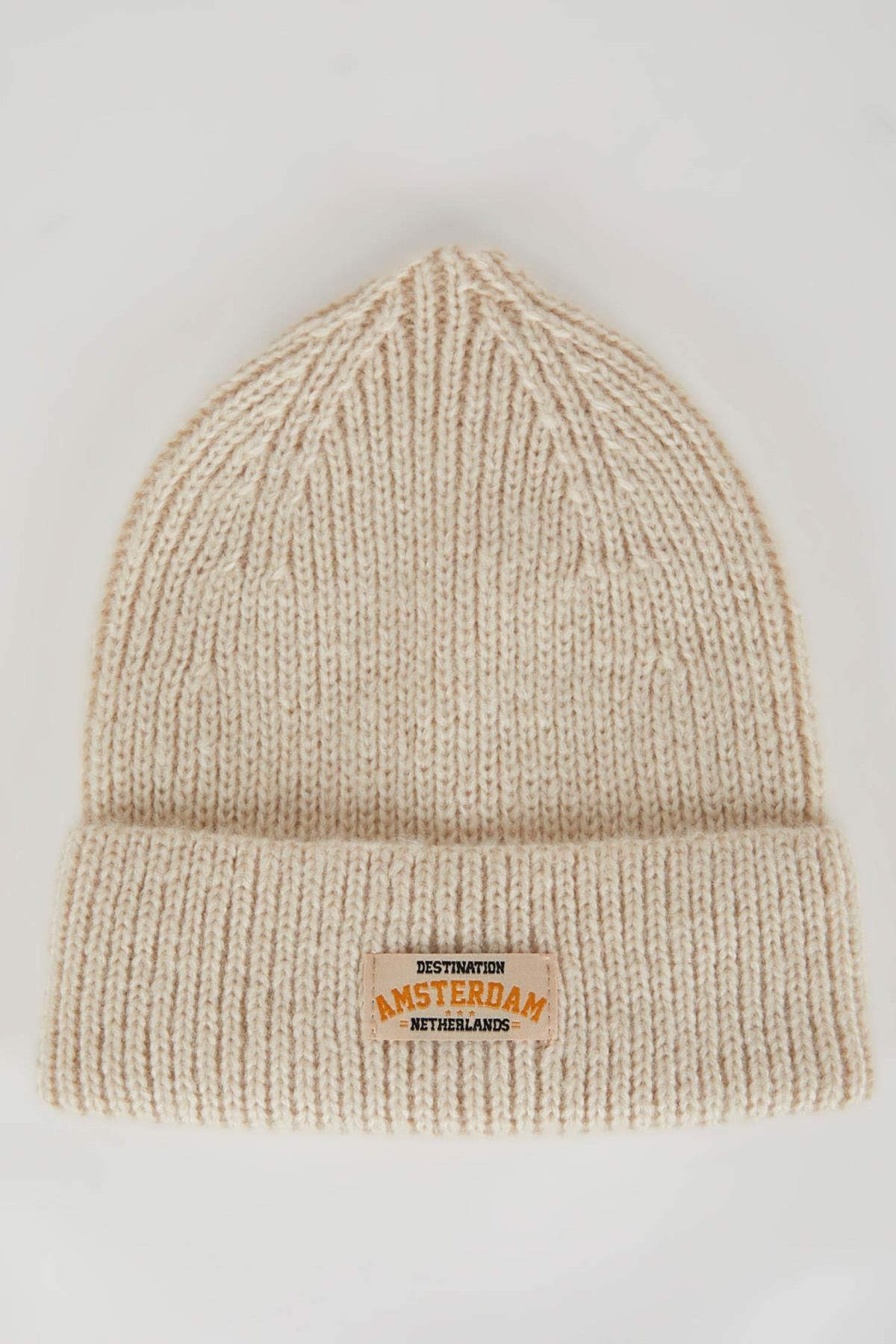 DeFacto-Men's Knitwear Beret - A5067ax23wn Model 1