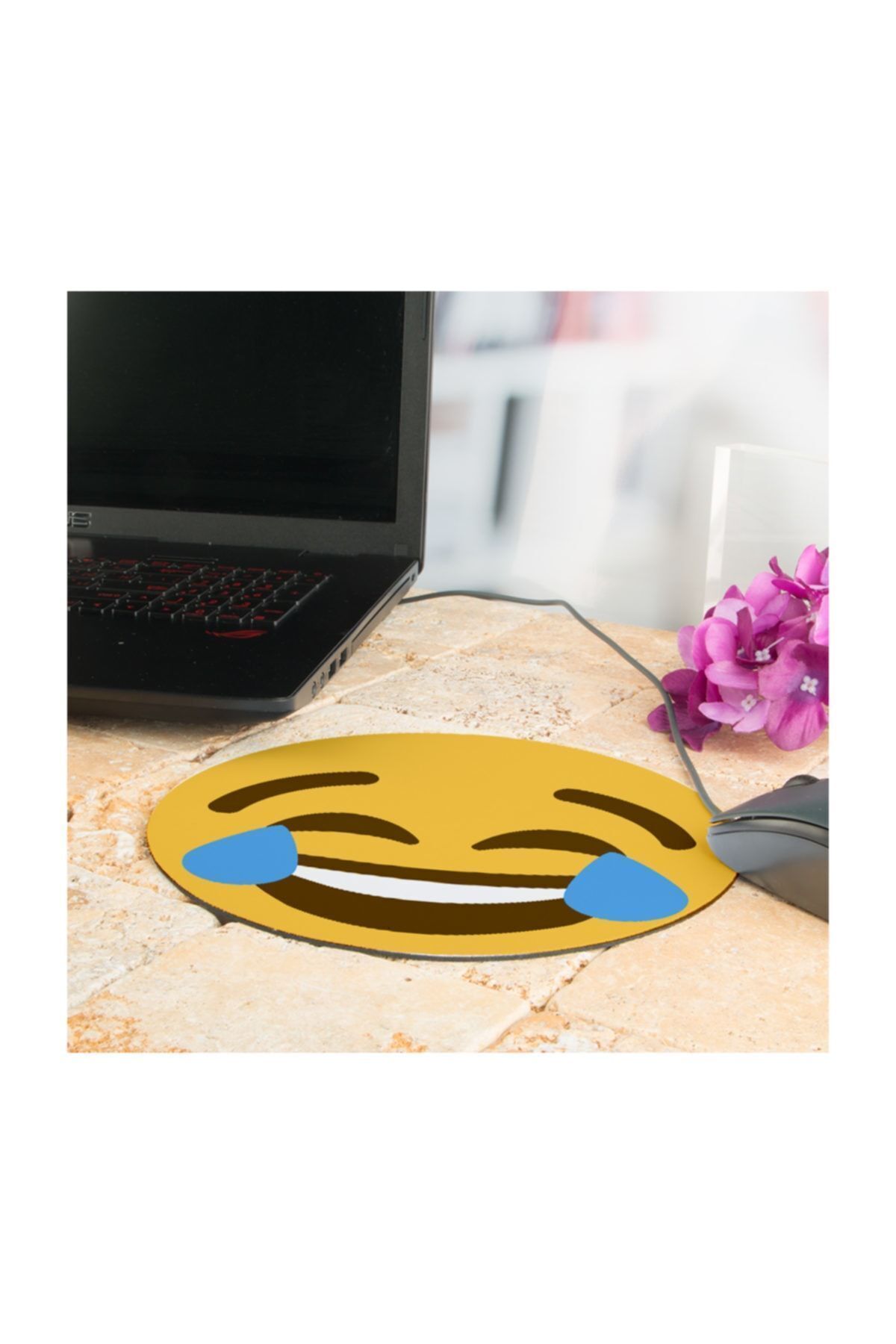 Hediyesepeti-Smiling Face Emoji Designed Mousepad - Mouse Pad - Mouse Pad 4