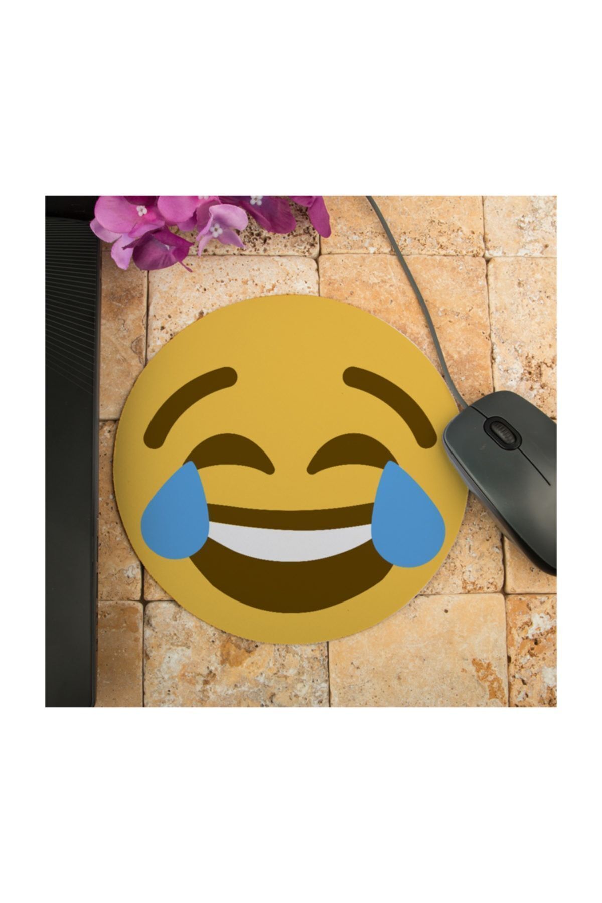 Hediyesepeti-Smiling Face Emoji Designed Mousepad - Mouse Pad - Mouse Pad 3
