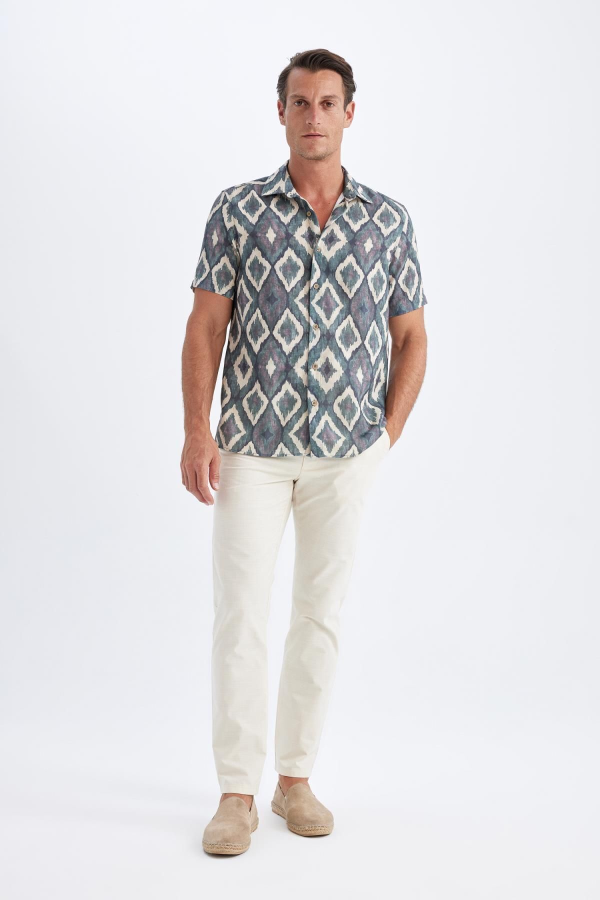 پیراهن مردانه دفاکتو | D4547AX24SM Defacto - Image 2