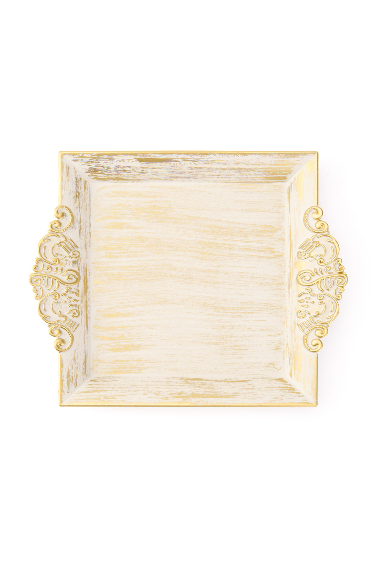 Zucci Home Baroque Antique Tray - White - 22x26 cm
