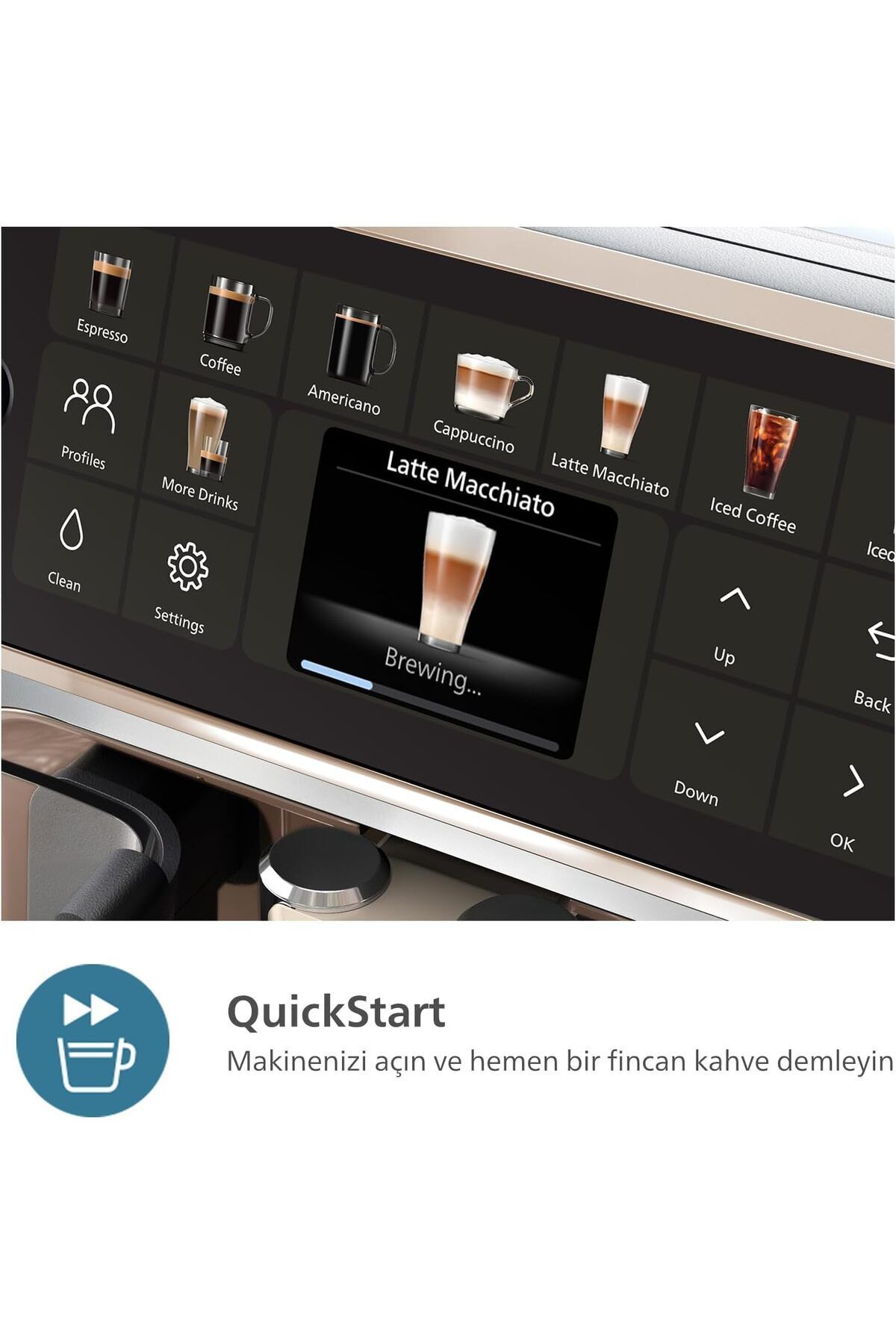 LatteGo Tam Otomatik Espresso Makinesi, 20 Sıcak ve Soğuk İçecek, Silent Brew+Lambader 4