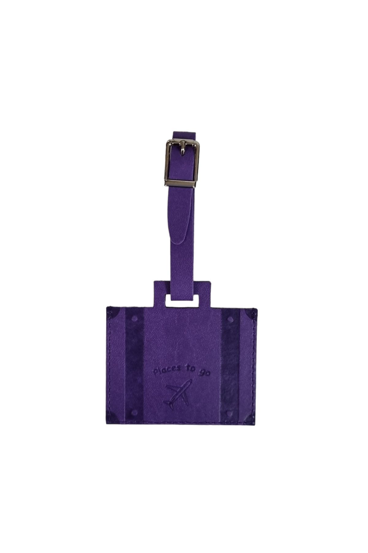 Acar Giza Vegan Leather Luggage Luggage Tag Purple