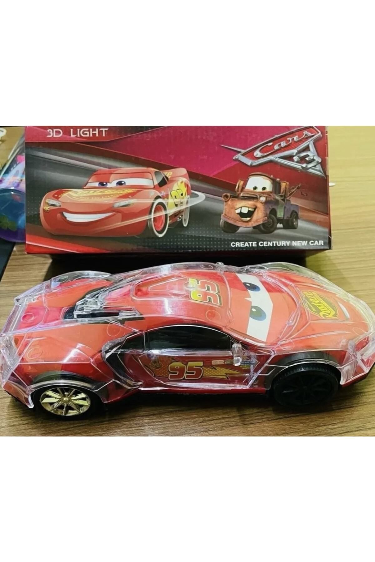 Ailenizin Oyuncakçısı Cars Işıklı Müzikli Araba Şimşek Mcqueen Hareketli Pilli Oyuncak Çarp Dön 25 cm fotoğrafı 3 (önizleme)