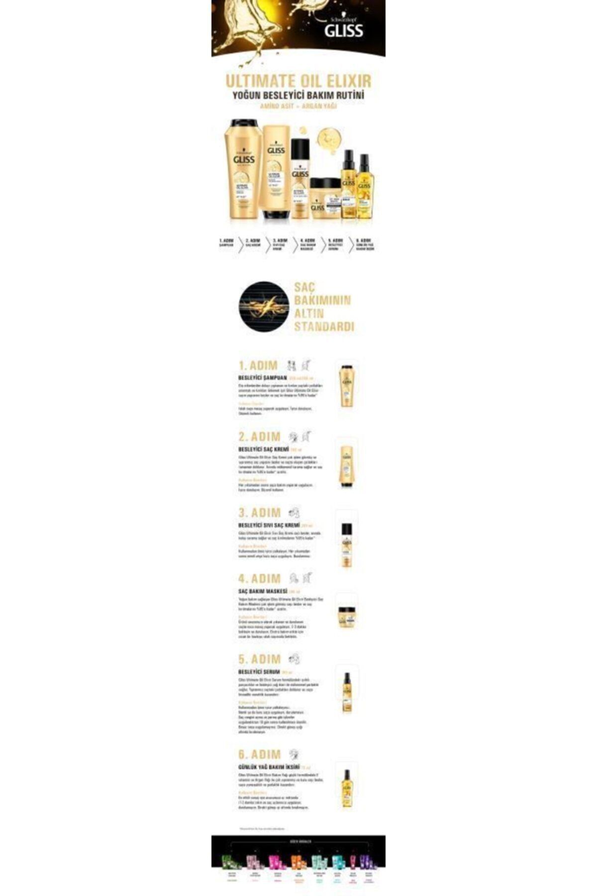 Ultimate Oil Elixir Besleyici Saç Bakım Kremi - Aminoasit Ve Argan Yağı Ile 360 ml — 8690572794487 — تصویر 4 از 4