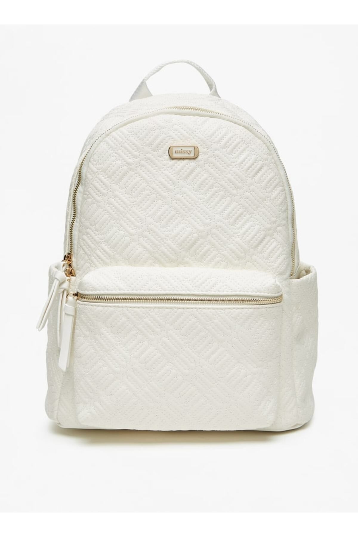 White quilted backpack cheap
