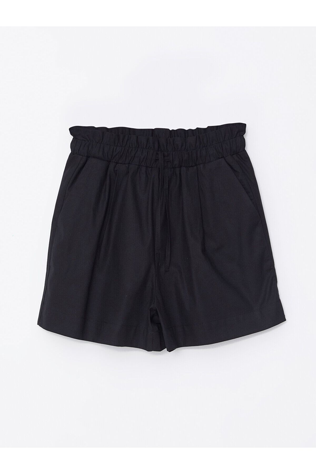 LC Waikiki Lcw Damskie - Spodenki Z Elastycznym Pasem I Gładkim Lnem Kobieta - S