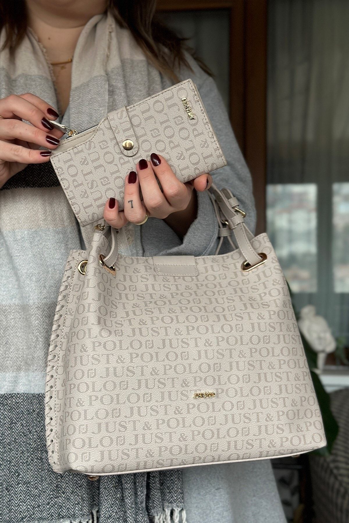 Women's Braided 4 Compartment Shoulder Bag And Handbag 2180-glb