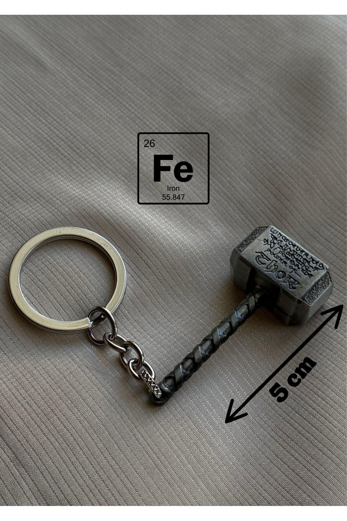 Arthopia-Thor Hammer Mjolnir Iron Casting Heavy Keychain 1