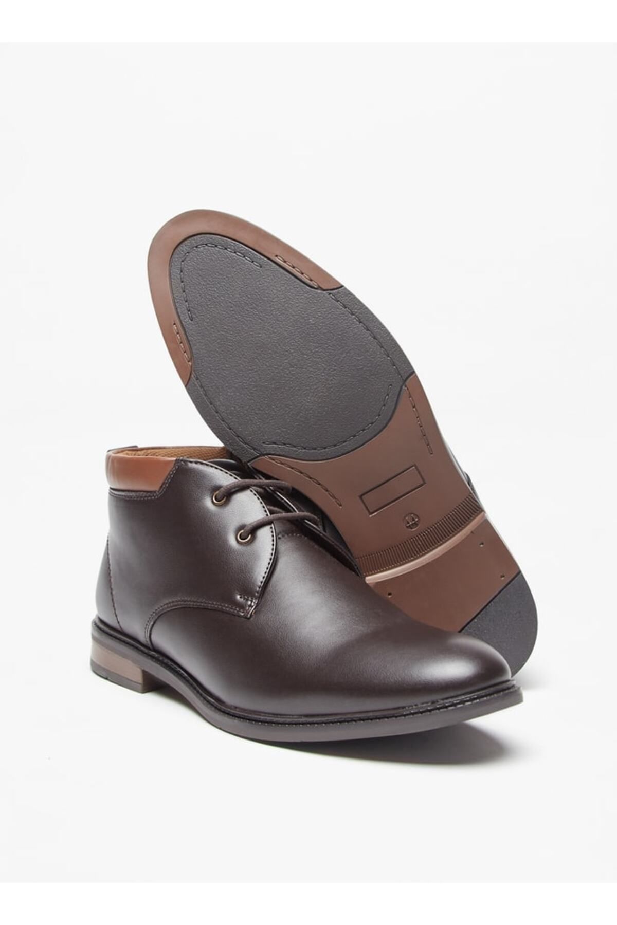 LBL by Shoexpress-Solid Chukka Boots with Zip Closure 4