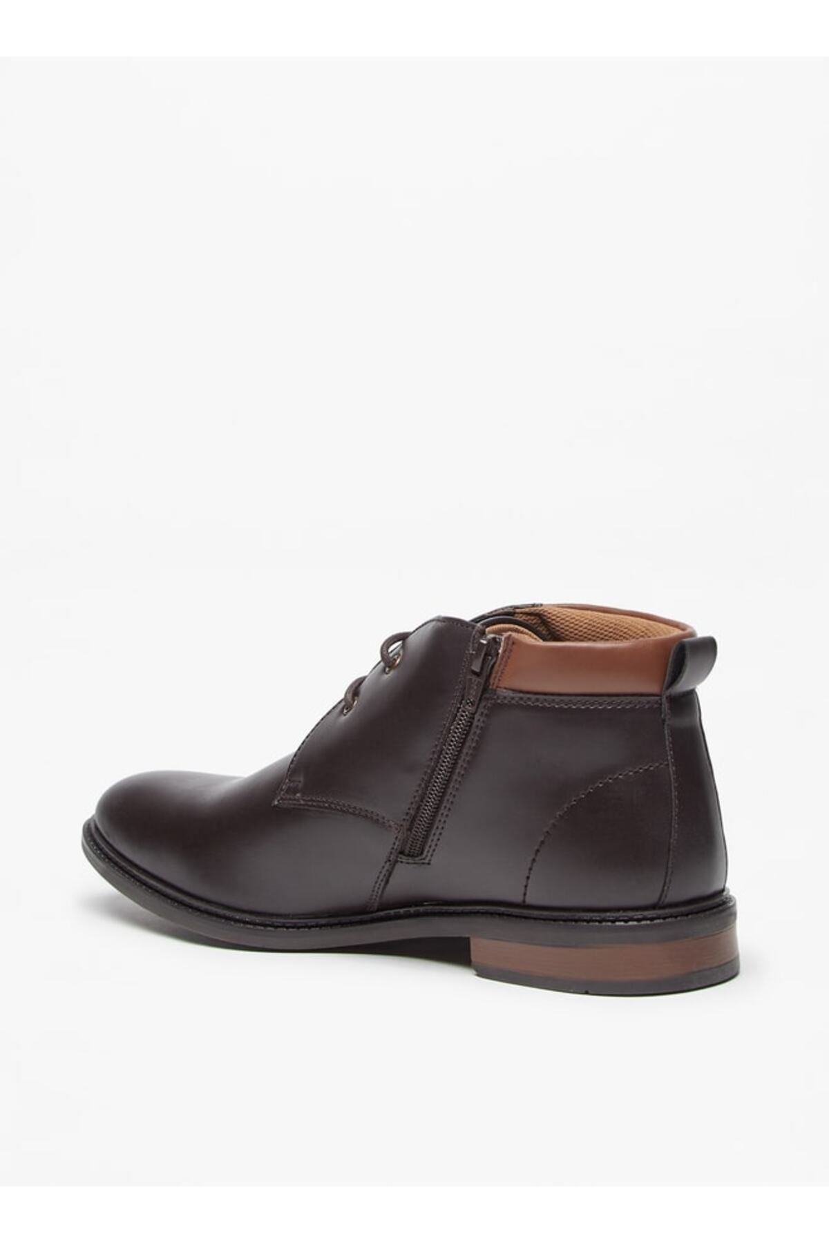 LBL by Shoexpress-Solid Chukka Boots with Zip Closure 2