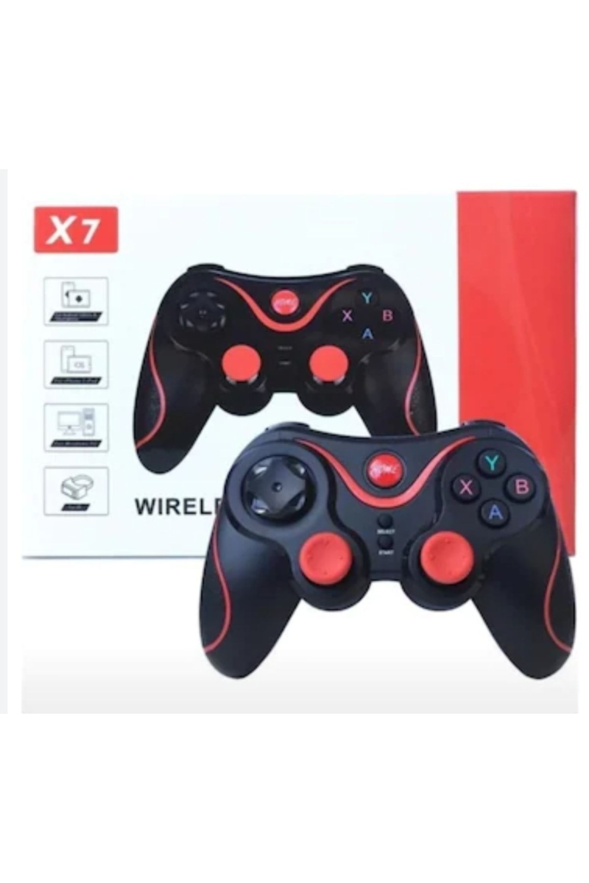 X7 Wireless Kablosuz Oyun Kolu Bluetooth Joystick Gamepad Xaomi Tv Box Uyumlu 2
