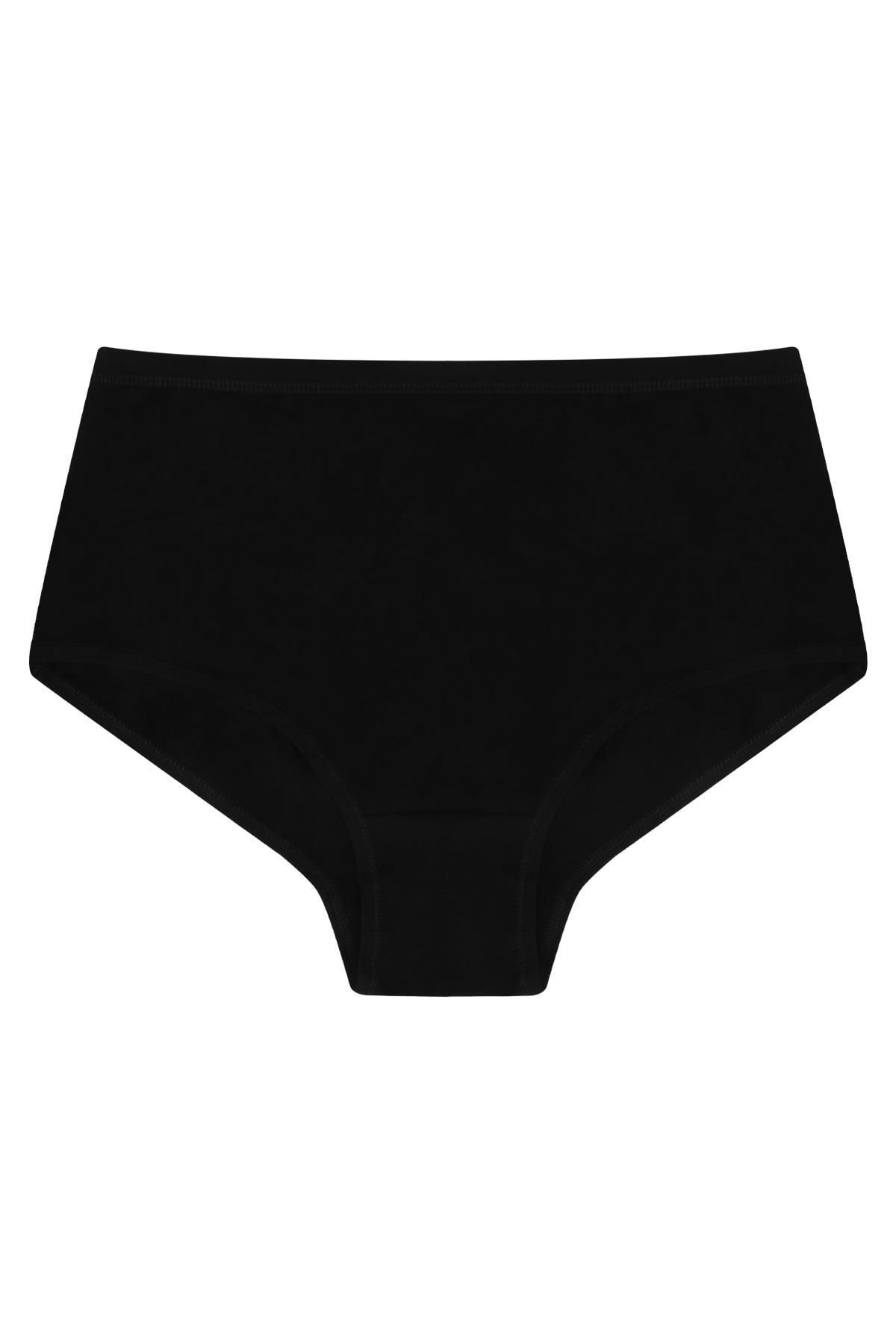Dominant-Fekete magas derekú Lycra pamut bugyi - 7 db 32350-es csomag 2