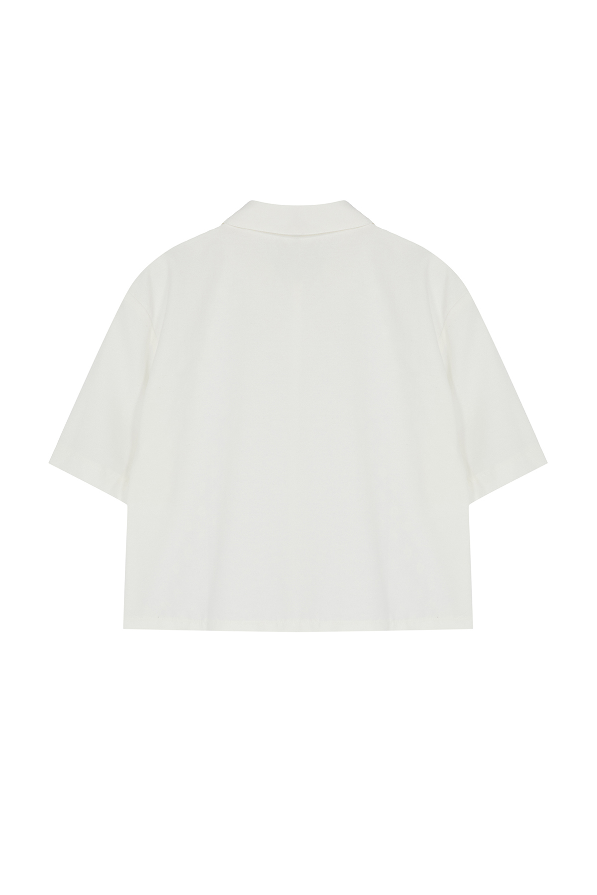 Trendyolmilla  Ekru Brodeli Crop Dokuma Gömlek TWOSS24GO00225 - Görsel 7