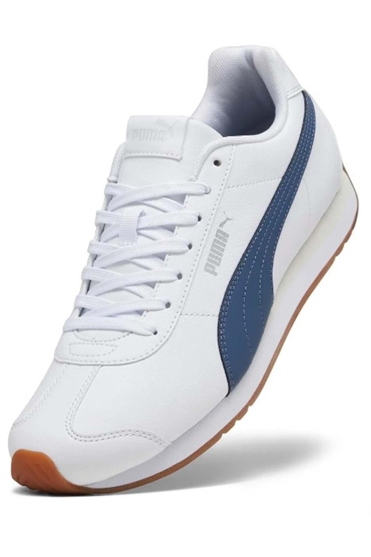 Puma Turin 3 383037 13 Erkek Spor Ayakkab Beyaz mavi Erkek Ayakkab