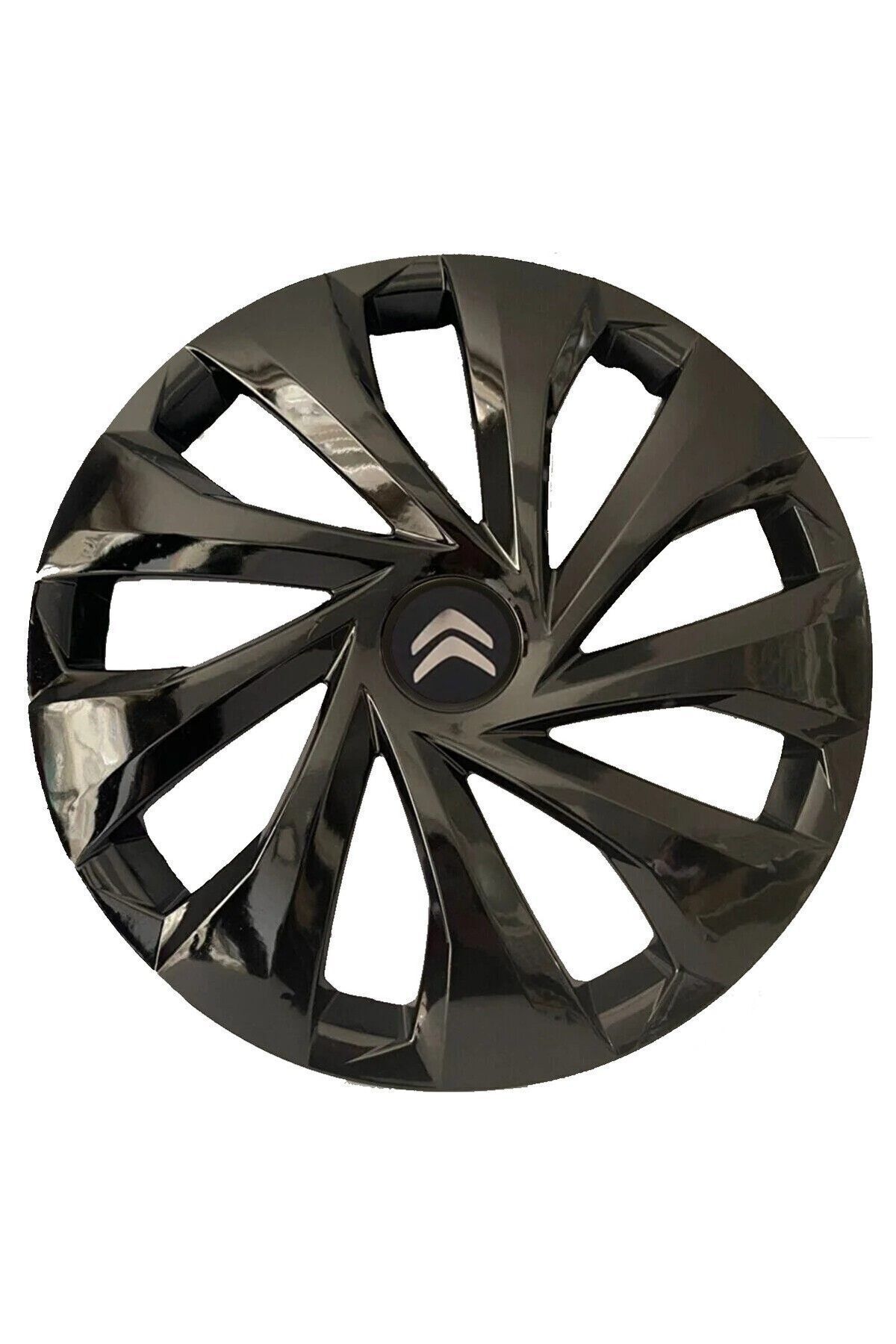 YILAPJANT Citroen 14 inç Jant Kapağı Siyah 4 Adet Esnek