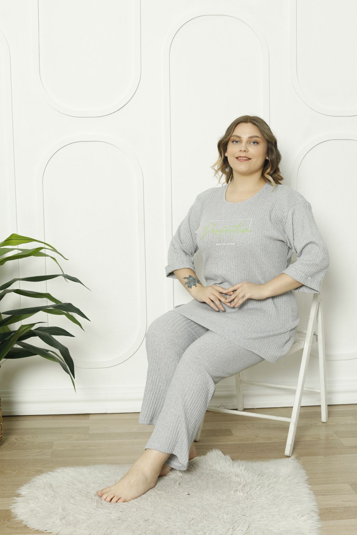 FAMES PİJAMA-PLUS SIZE SEASONAL PAJAMAS SET 5