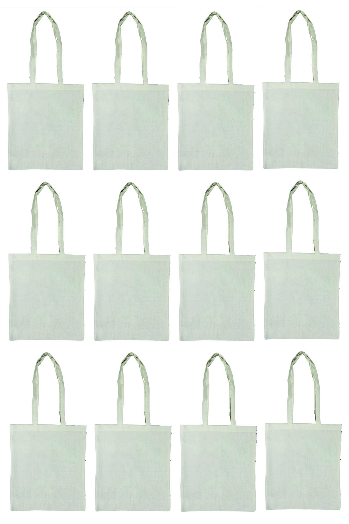 Unprinted 12-Piece Raw Cloth Bag Suitable for Punching (35x40 cm  145 gr 46 Wire)