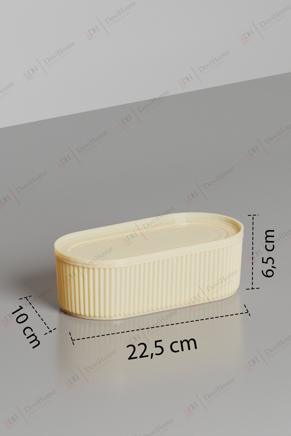 Alacarte-Verisco Cream Colored Multi-Purpose Plastic Storage Container with Lid 2