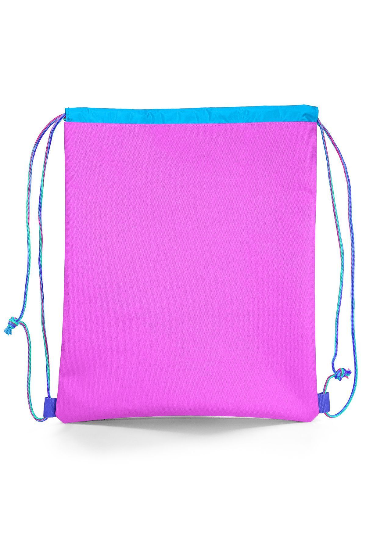 Coral High-Kids Light Pink Blue Turtle Pattern Drawstring Drawstring Backpack 22693 4