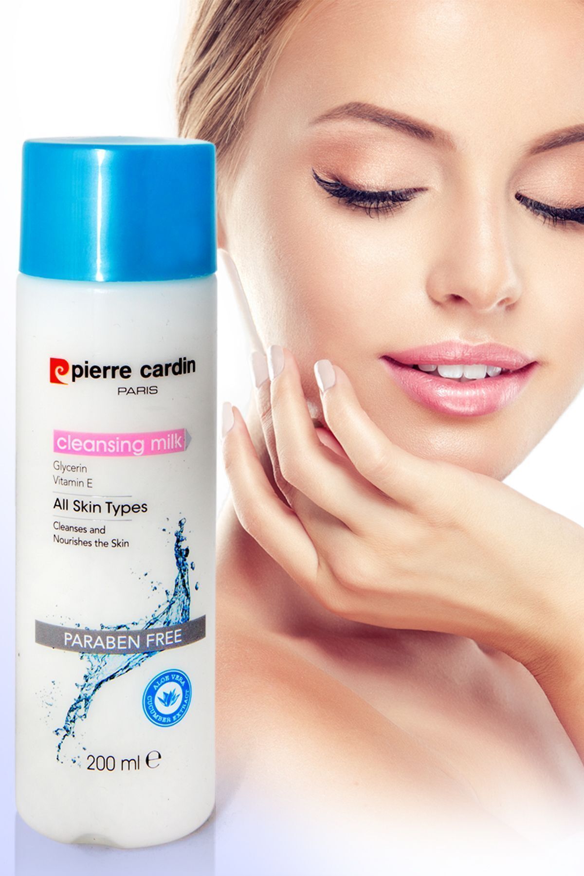 شیر پاک کننده صورت 200 میلی لیتر - شیر پاک کننده صورت مرطوب کننده Pierre Cardin