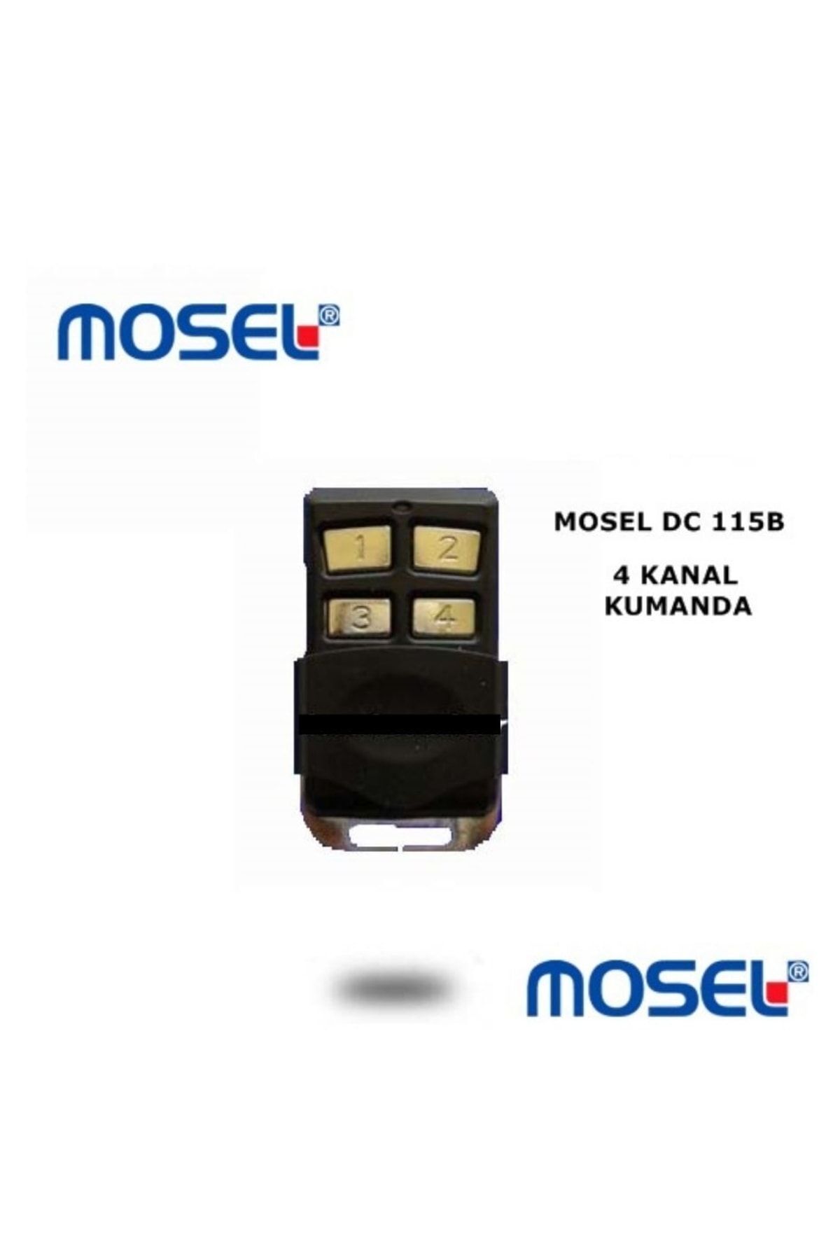 mosel 4 Kanallı Kumanda- Dc-115b Sürgü Kapaklı Kumanda