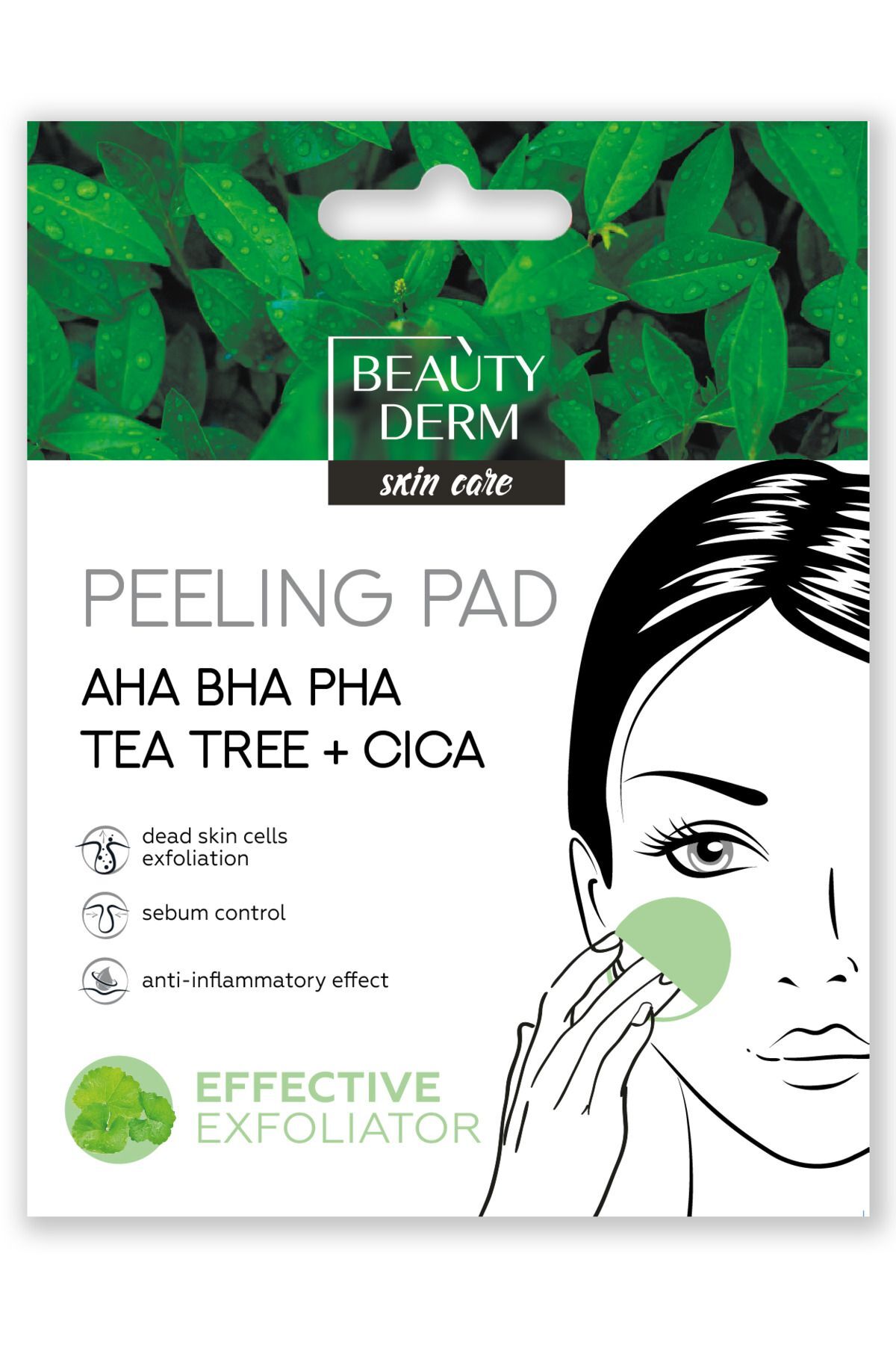 BEAUTY DERM Makeup Removal Wipes and Peeling Pad Set (2 Pieces)