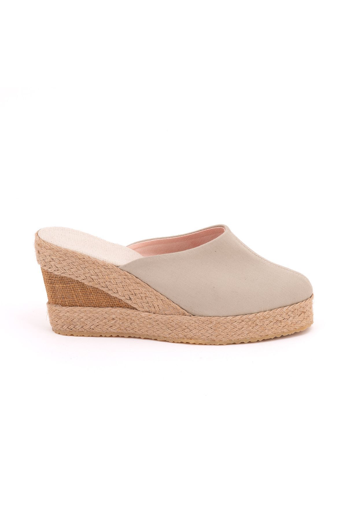 Real Handmade Platform Covered Toe Handmade Wicker Linen Sabo Slippers Handmade