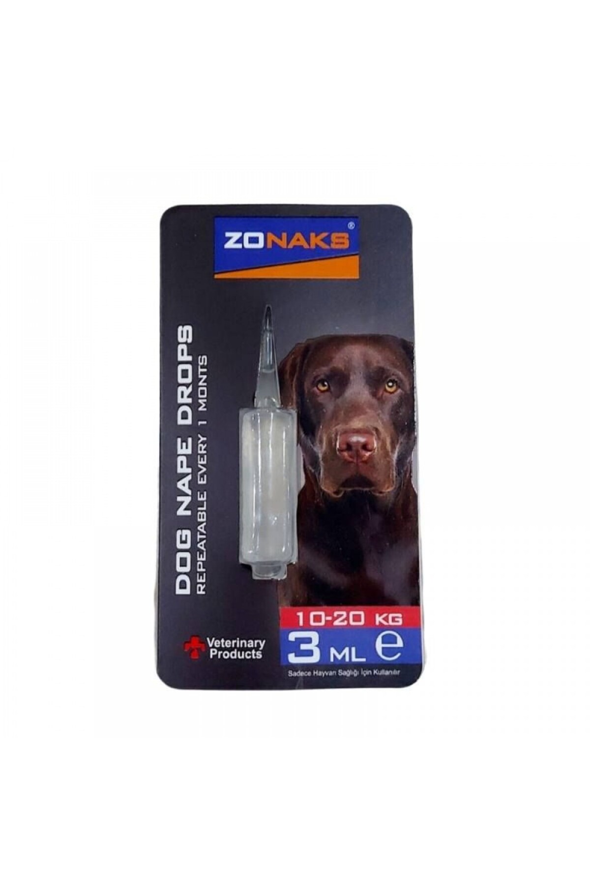 BioPetAct Zonaks Nape Drops Köpek Bit Pire Kene Dış Parazit Tüy ve Deri Bakım Damlası 10-20kg 3ml