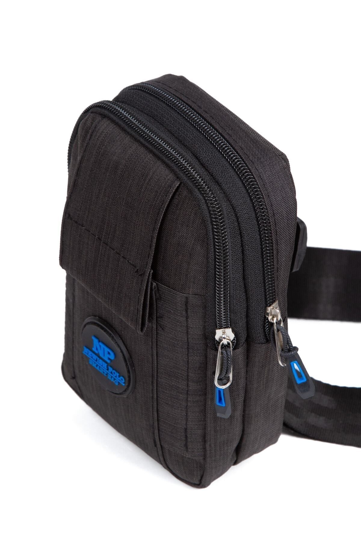 Unisex Keten Telefon Bölmeli Bel Ve Çapraz Omuz Çanta Göğüs Seyahatt Günlük Bodybag