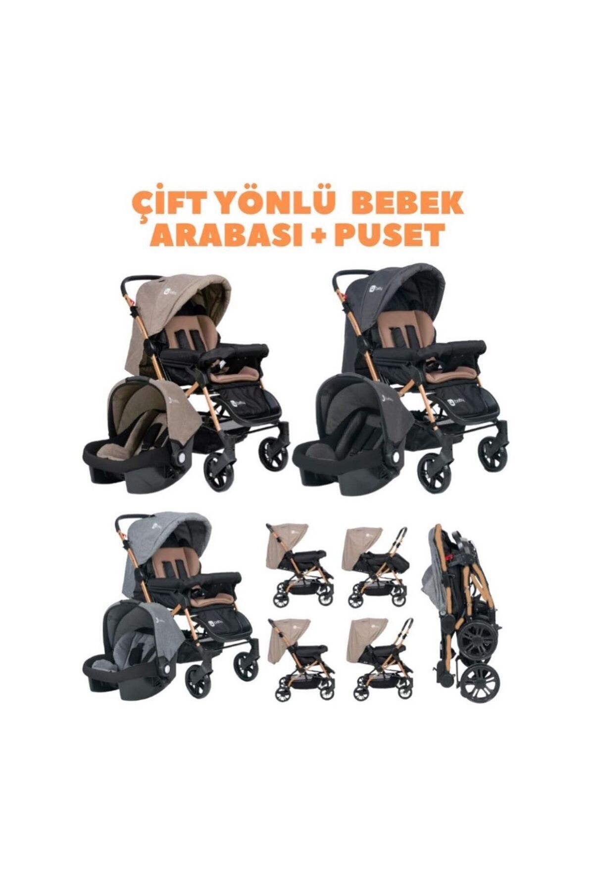 TURHAN BEBE Yeni Doğan King Bebek Çeyiz Seti Bebek Araba Puset Beşik Yürüteç Mama Sandalyesi Çanta... fotoğrafı 2 (önizleme)