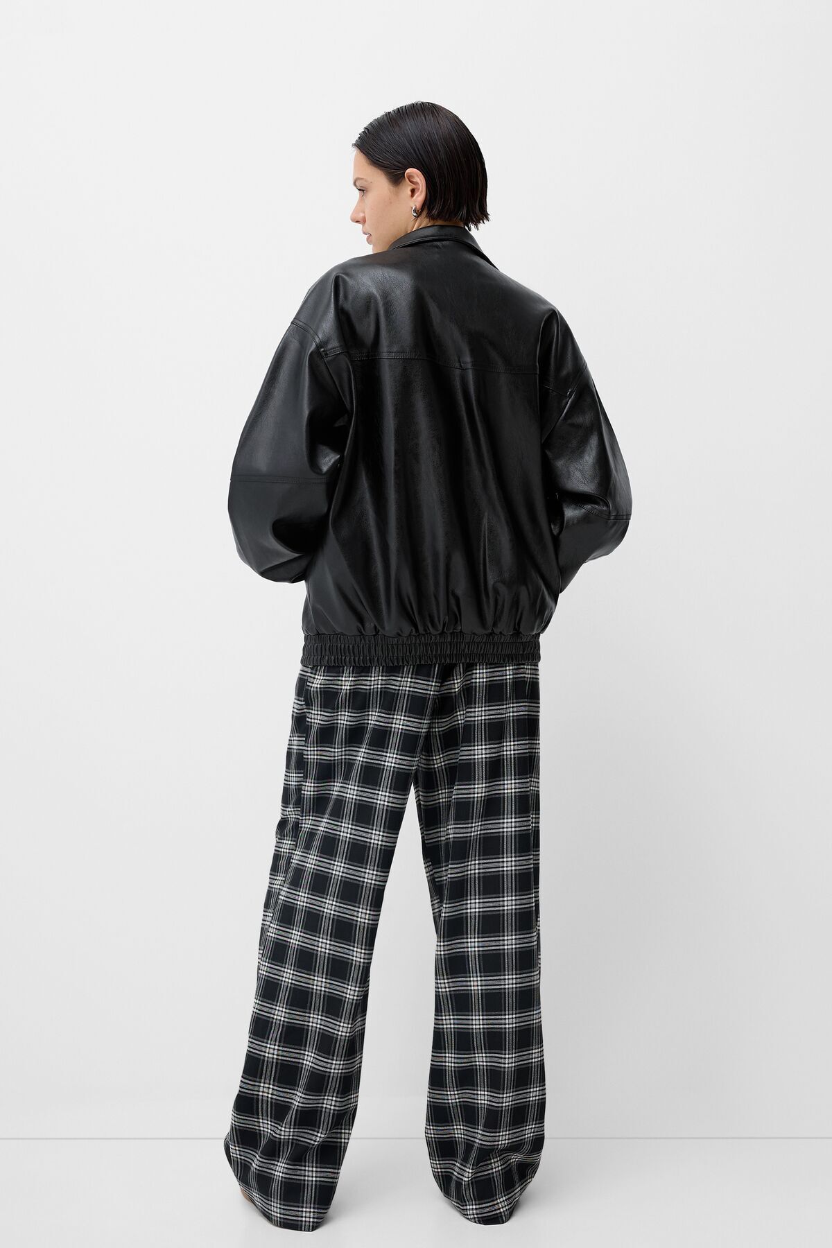 Suni deri oversize ceket